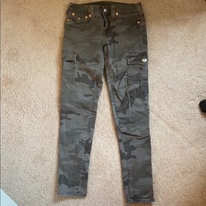 True religion camo cargo pants